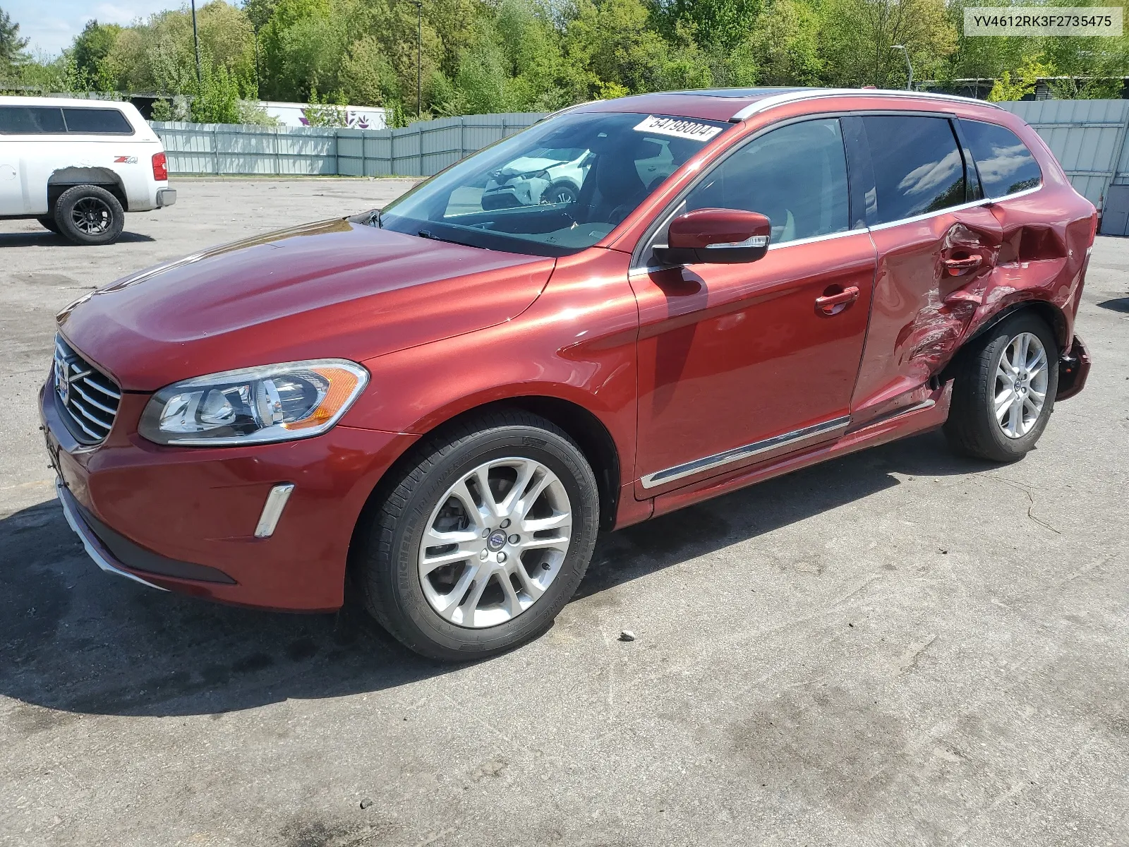 2015 Volvo Xc60 T5 Premier VIN: YV4612RK3F2735475 Lot: 54798004