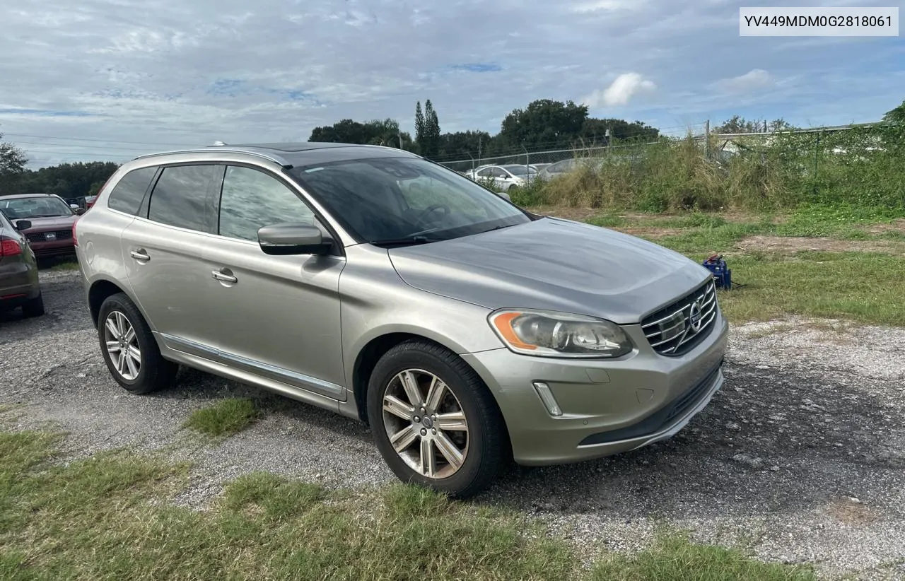 2016 Volvo Xc60 T6 Platinum VIN: YV449MDM0G2818061 Lot: 75519634