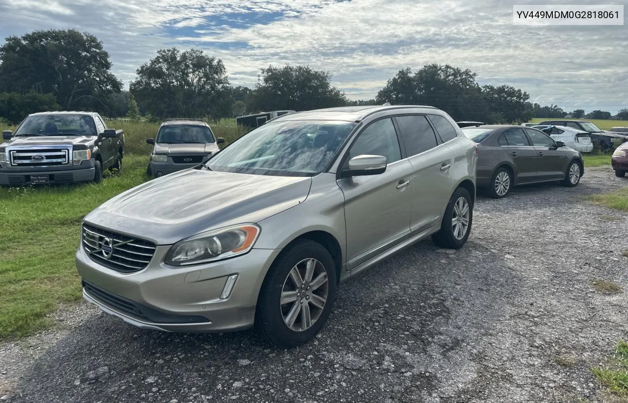 2016 Volvo Xc60 T6 Platinum VIN: YV449MDM0G2818061 Lot: 75519634