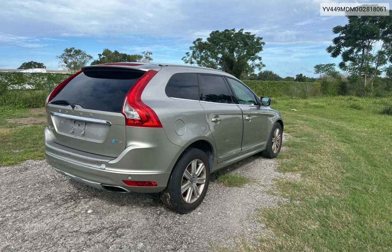 2016 Volvo Xc60 T6 Platinum VIN: YV449MDM0G2818061 Lot: 75519634