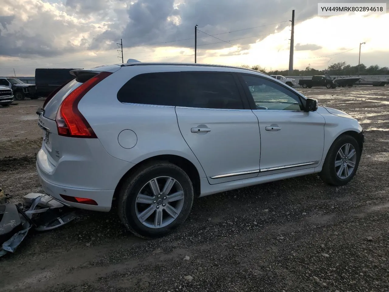 2016 Volvo Xc60 T6 Premier VIN: YV449MRK8G2894618 Lot: 80058104