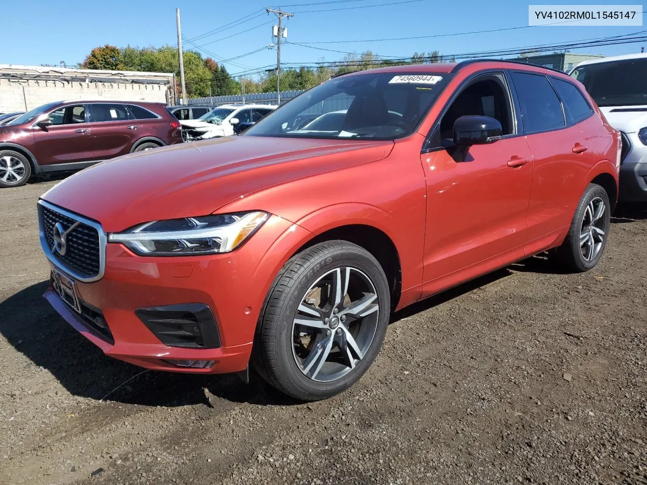 2020 Volvo Xc60 T5 R-Design VIN: YV4102RM0L1545147 Lot: 74560944