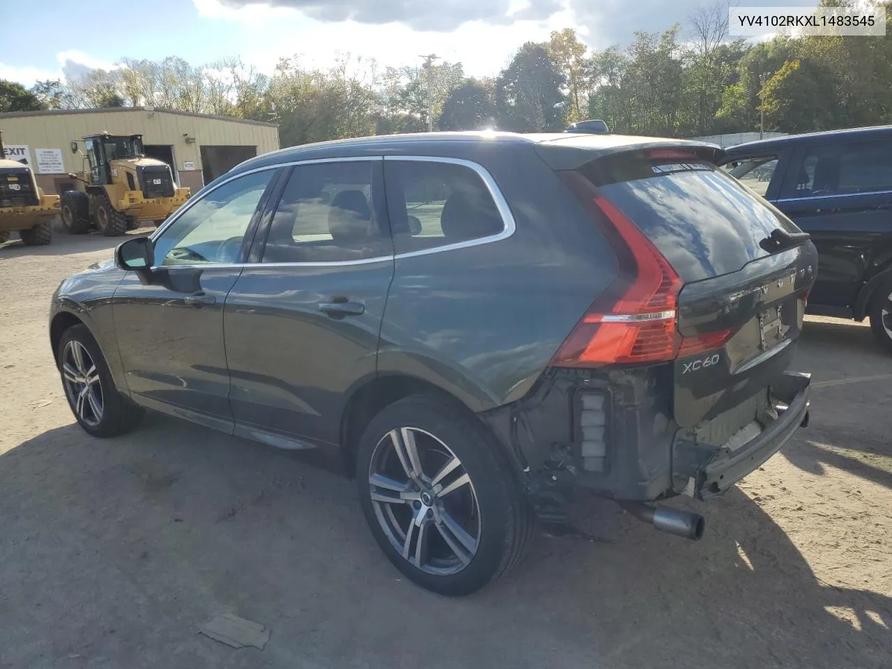 2020 Volvo Xc60 T5 Momentum VIN: YV4102RKXL1483545 Lot: 74758684