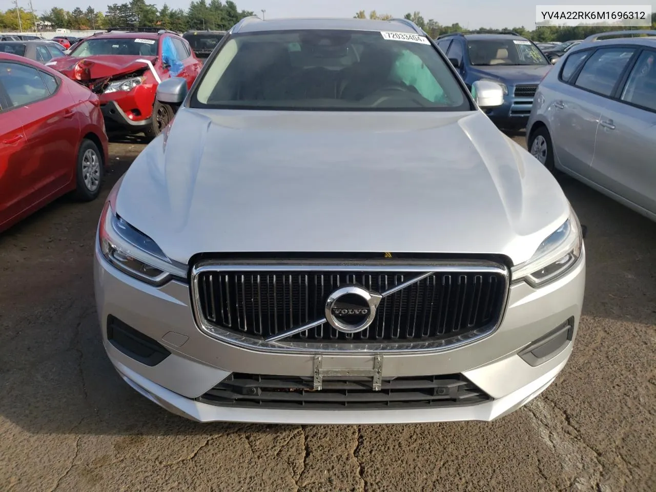 2021 Volvo Xc60 T6 Momentum VIN: YV4A22RK6M1696312 Lot: 72033404