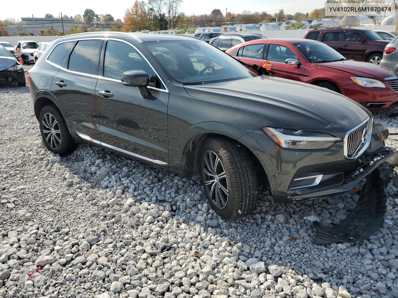 2021 Volvo Xc60 T5 Inscription VIN: YV4102RL6M1870474 Lot: 78074224