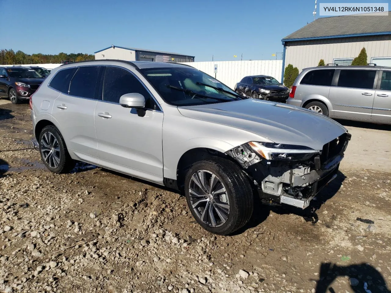 2022 Volvo Xc60 B5 Momentum VIN: YV4L12RK6N1051348 Lot: 76369474