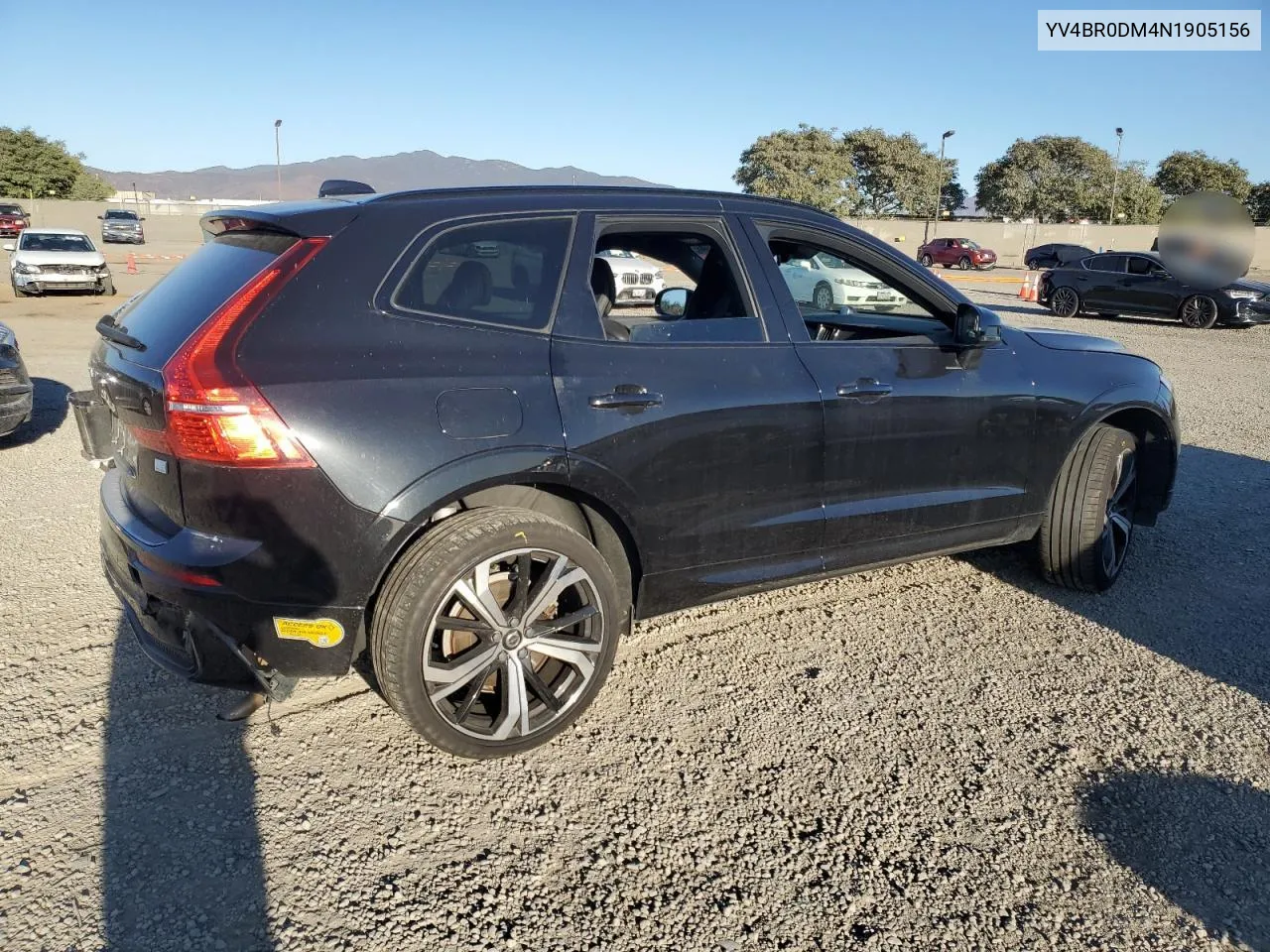 2022 Volvo Xc60 T8 Recharge R-Design VIN: YV4BR0DM4N1905156 Lot: 80071304