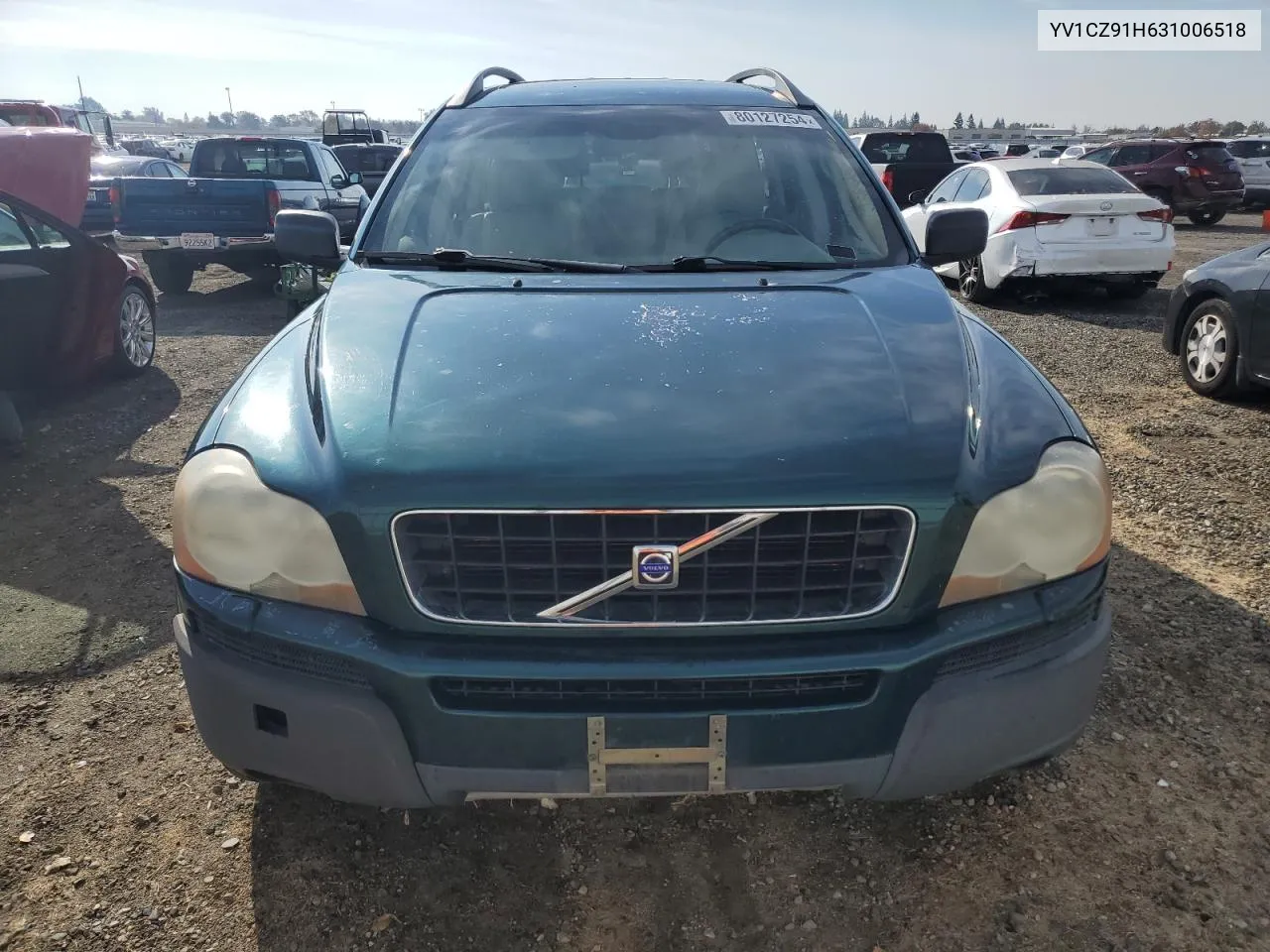 2003 Volvo Xc90 T6 VIN: YV1CZ91H631006518 Lot: 80127254