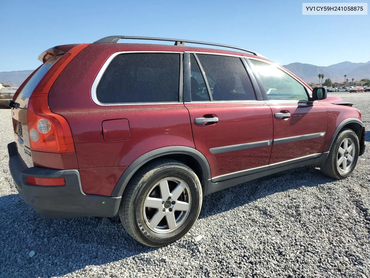 2004 Volvo Xc90 VIN: YV1CY59H241058875 Lot: 68609914