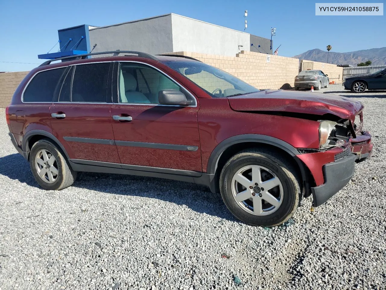 2004 Volvo Xc90 VIN: YV1CY59H241058875 Lot: 68609914