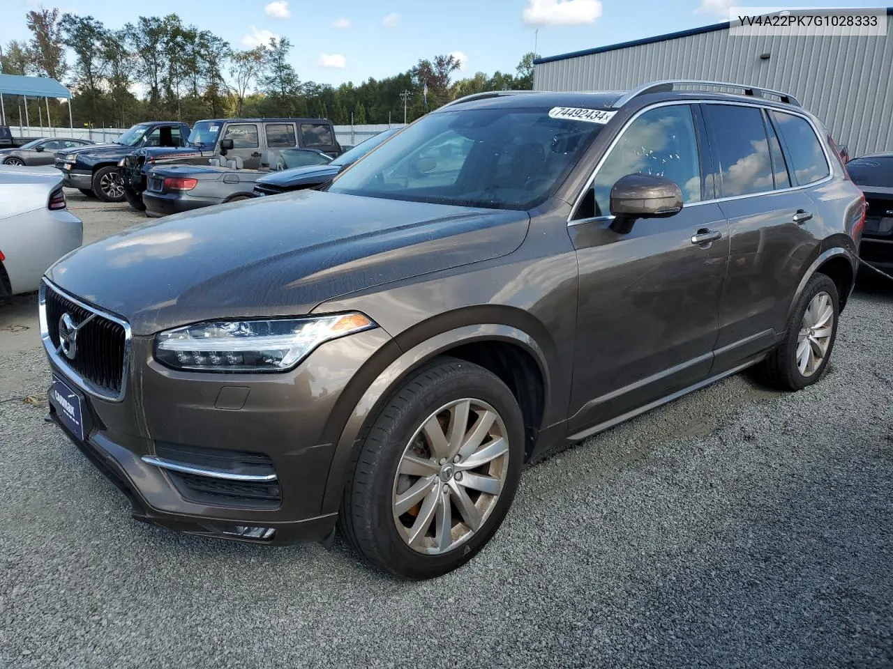 2016 Volvo Xc90 T6 VIN: YV4A22PK7G1028333 Lot: 74492434