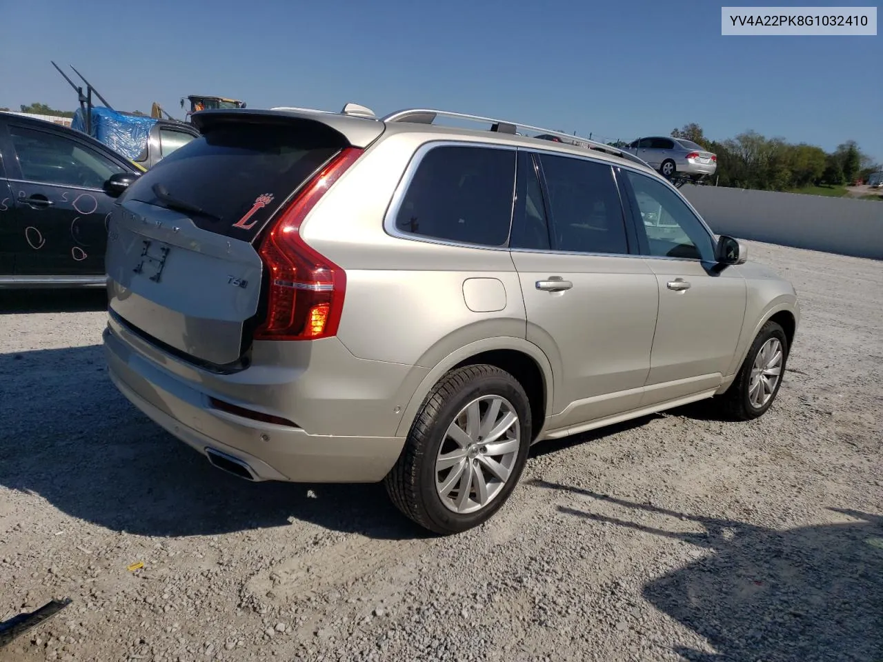 2016 Volvo Xc90 T6 VIN: YV4A22PK8G1032410 Lot: 75038954