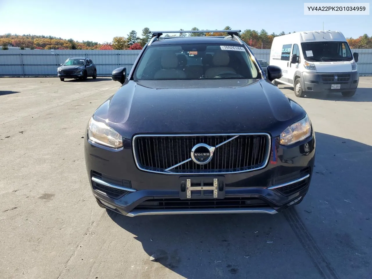 2016 Volvo Xc90 T6 VIN: YV4A22PK2G1034959 Lot: 76926144