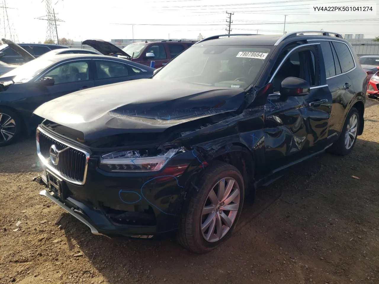 2016 Volvo Xc90 T6 VIN: YV4A22PK5G1041274 Lot: 78078664