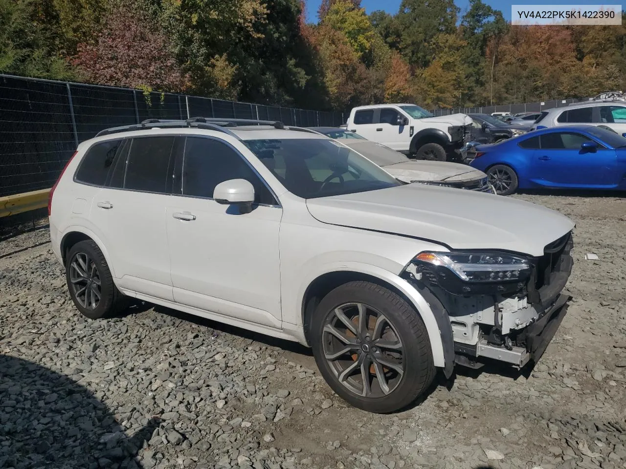 2019 Volvo Xc90 T6 Momentum VIN: YV4A22PK5K1422390 Lot: 76105084