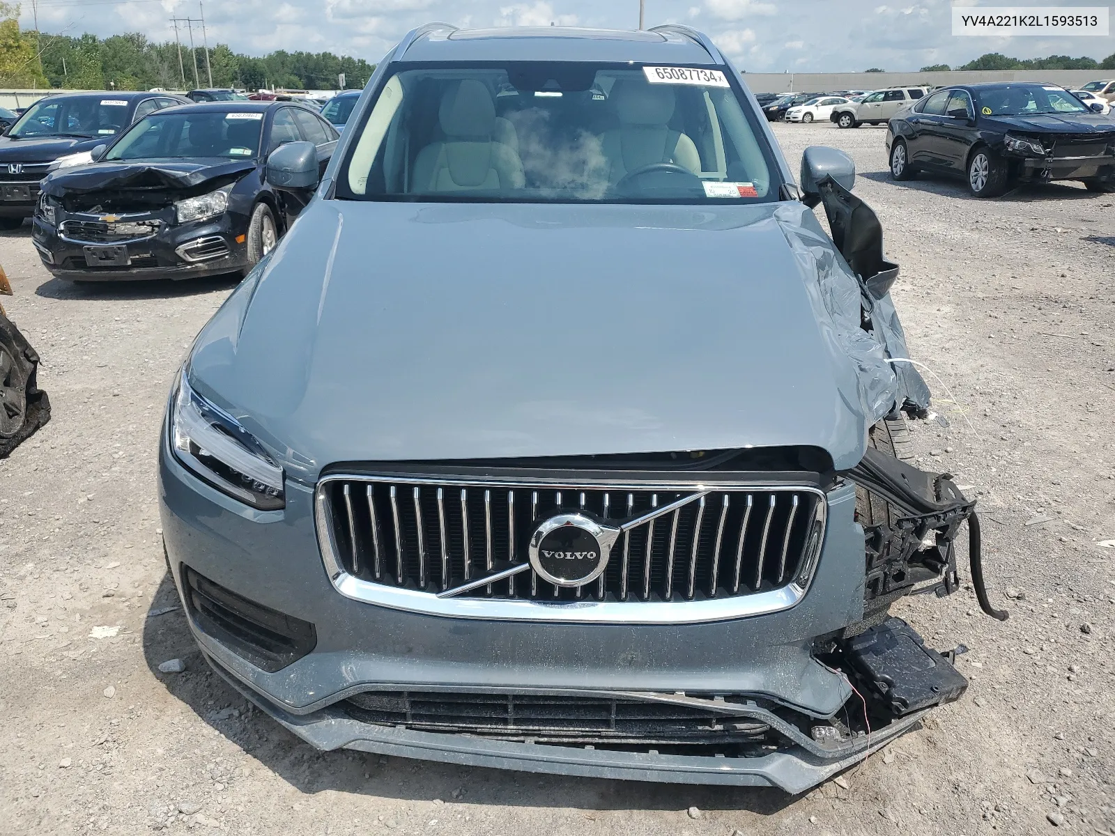 2020 Volvo Xc90 T6 Momentum VIN: YV4A221K2L1593513 Lot: 65087734