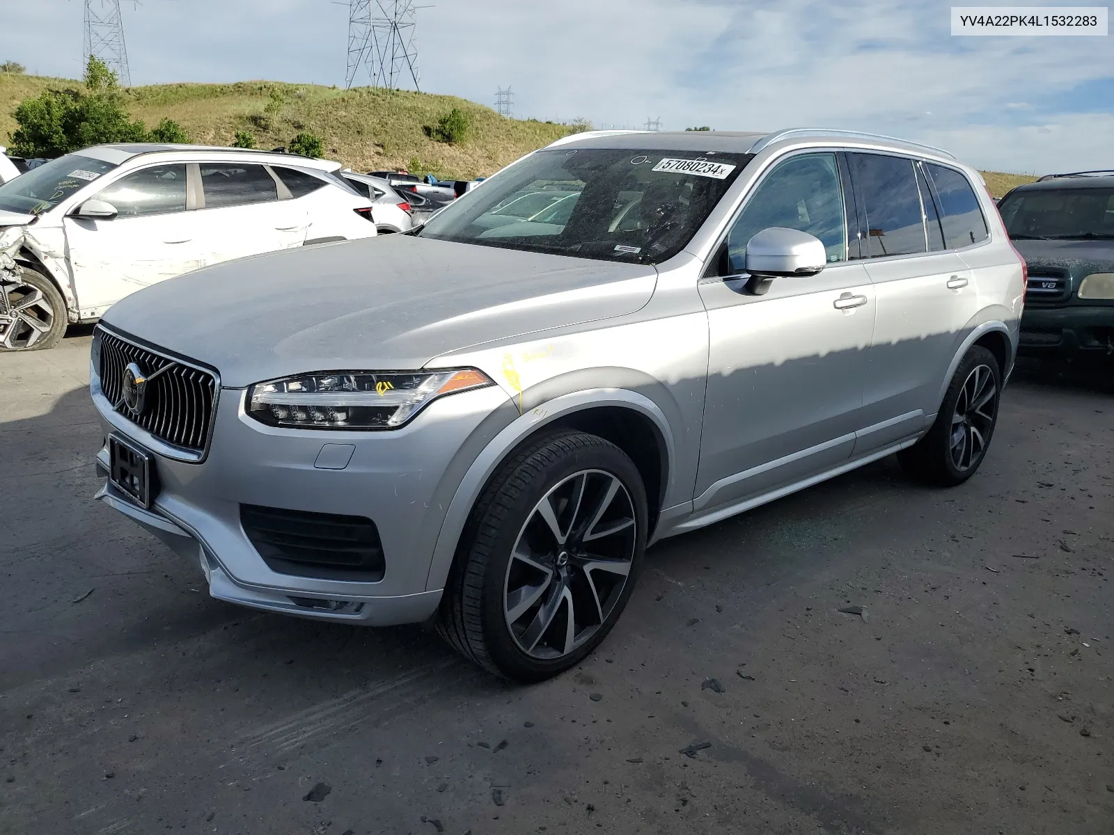 2020 Volvo Xc90 T6 Momentum VIN: YV4A22PK4L1532283 Lot: 66423494