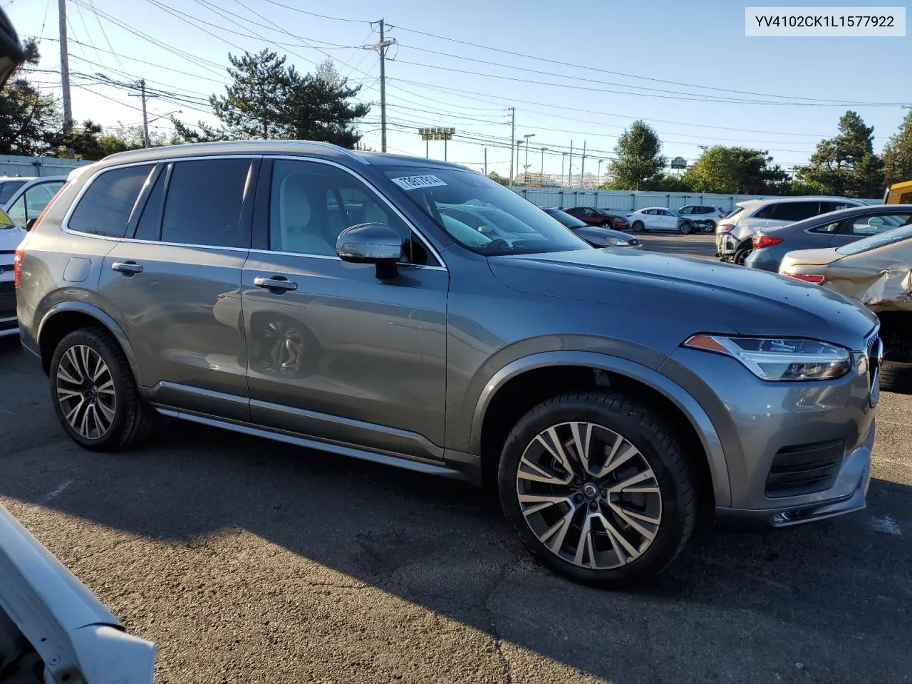 2020 Volvo Xc90 T5 Momentum VIN: YV4102CK1L1577922 Lot: 73917914