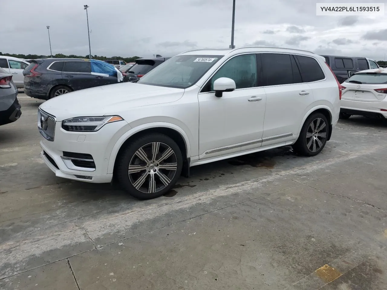 2020 Volvo Xc90 T6 Inscription VIN: YV4A22PL6L1593515 Lot: 74760574