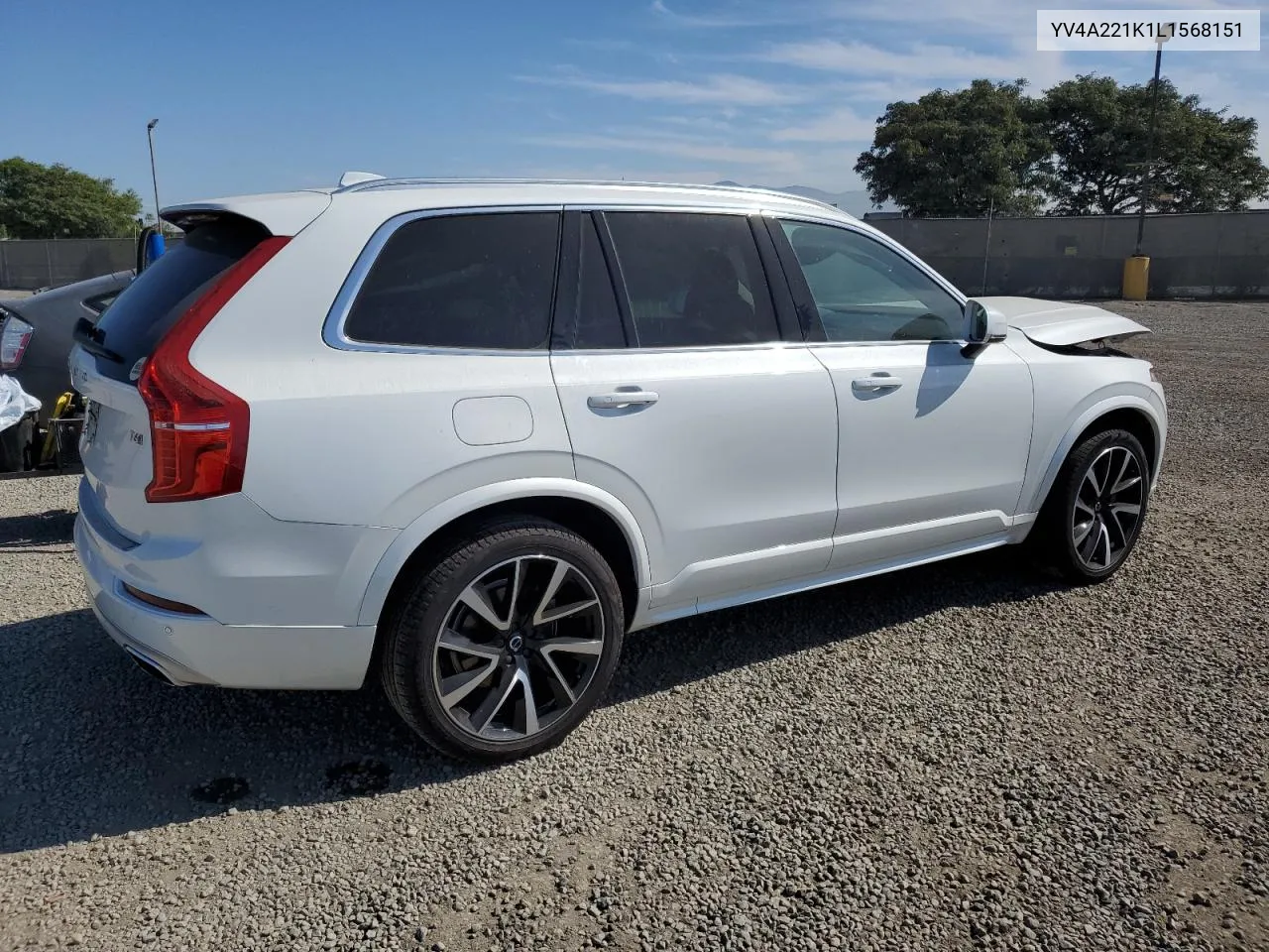 2020 Volvo Xc90 T6 Momentum VIN: YV4A221K1L1568151 Lot: 74944304