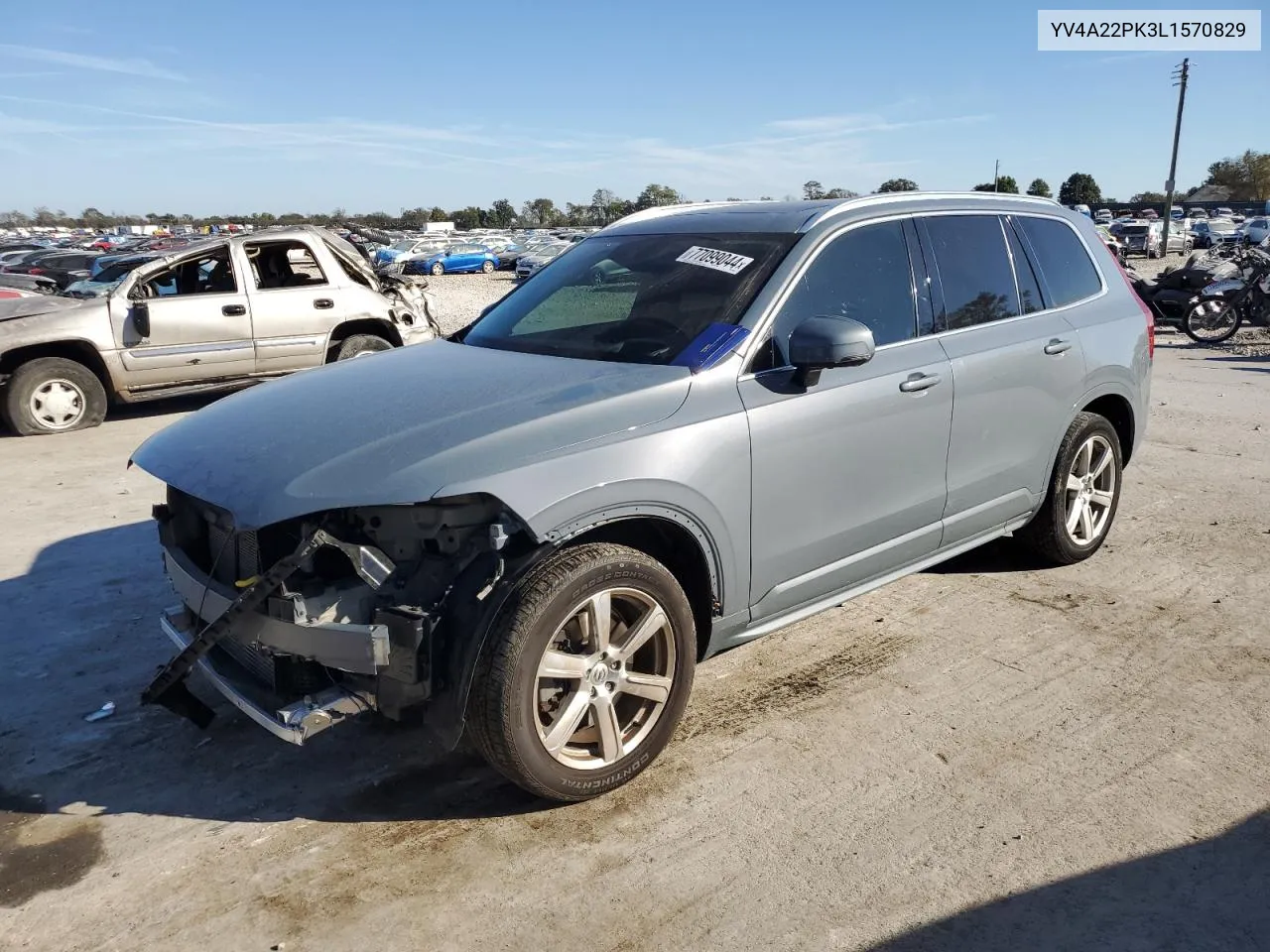 2020 Volvo Xc90 T6 Momentum VIN: YV4A22PK3L1570829 Lot: 77099044