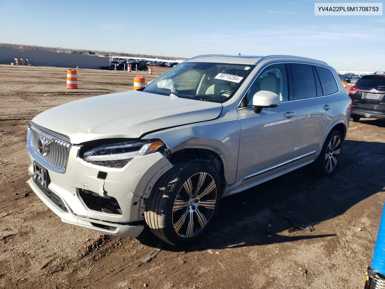 2021 Volvo Xc90 T6 Inscription VIN: YV4A22PL5M1708753 Lot: 80715284