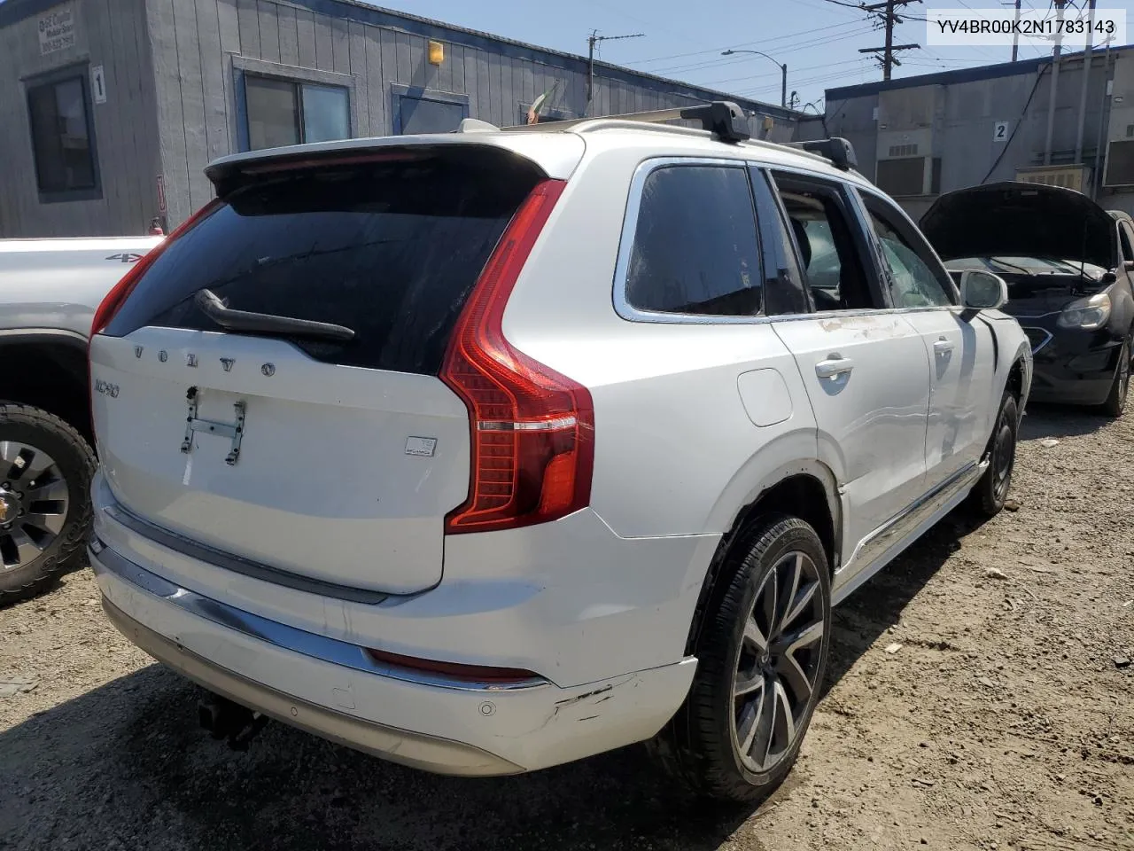 2022 Volvo Xc90 T8 Recharge Momentum VIN: YV4BR00K2N1783143 Lot: 72796064