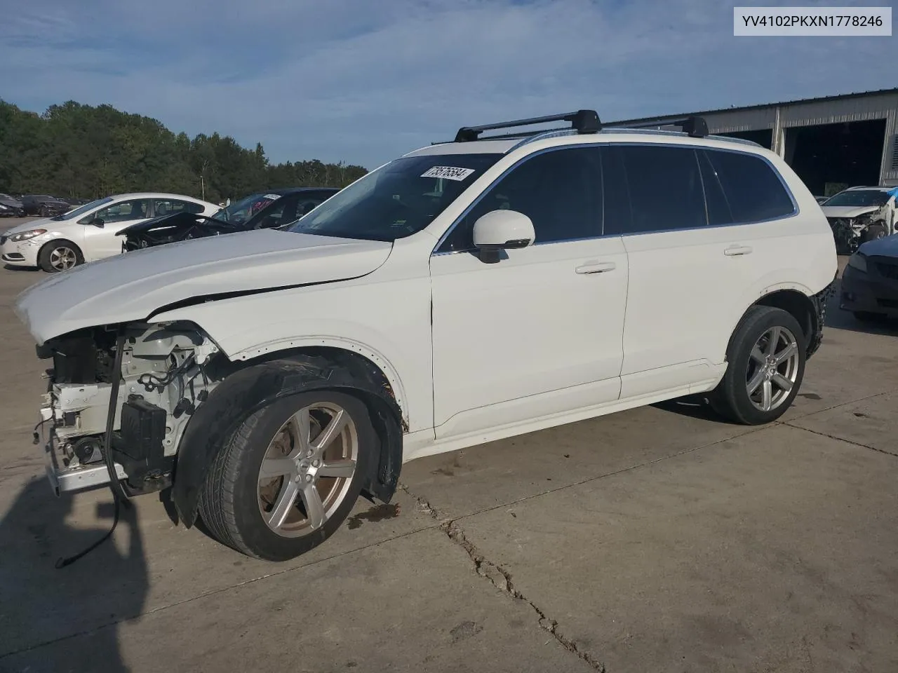 2022 Volvo Xc90 T5 Momentum VIN: YV4102PKXN1778246 Lot: 73576584