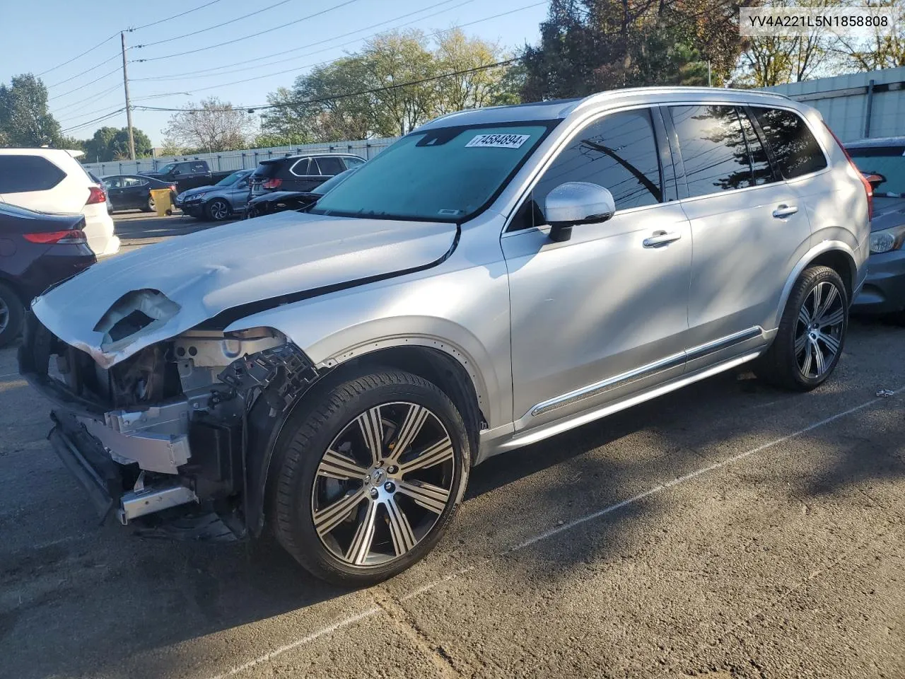 2022 Volvo Xc90 T6 Inscription VIN: YV4A221L5N1858808 Lot: 74584894