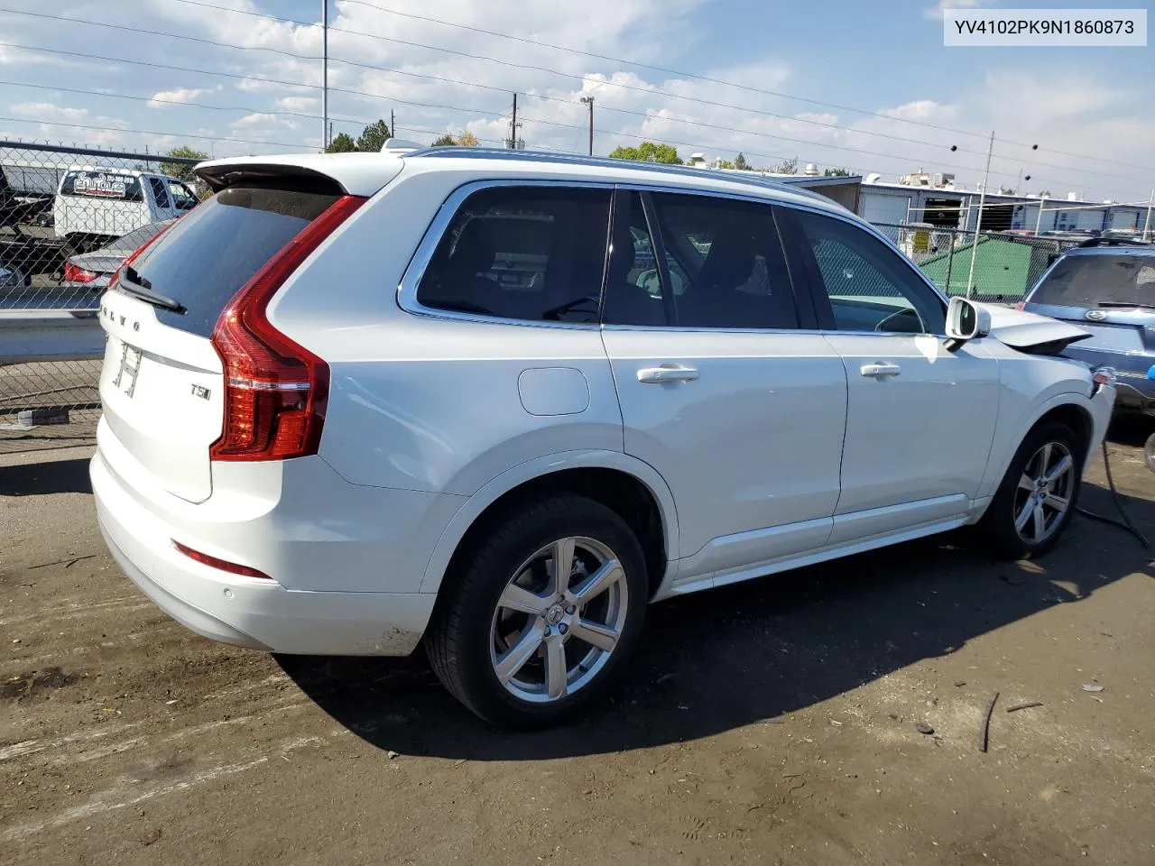 2022 Volvo Xc90 T5 Momentum VIN: YV4102PK9N1860873 Lot: 75567144