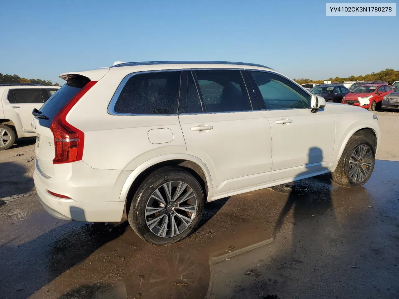 2022 Volvo Xc90 T5 Momentum VIN: YV4102CK3N1780278 Lot: 76260684