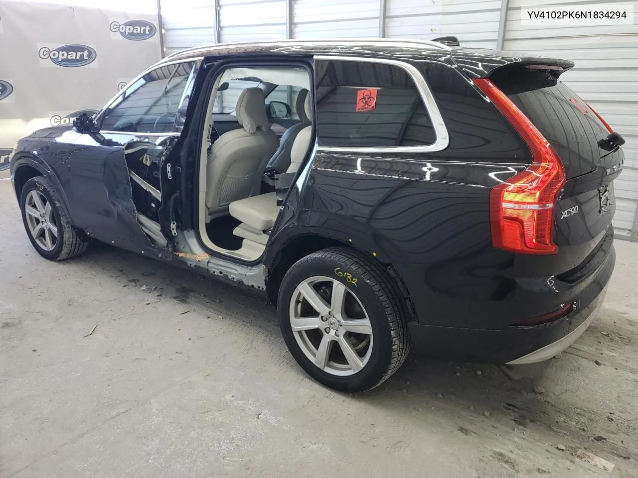 2022 Volvo Xc90 T5 Momentum VIN: YV4102PK6N1834294 Lot: 76528044