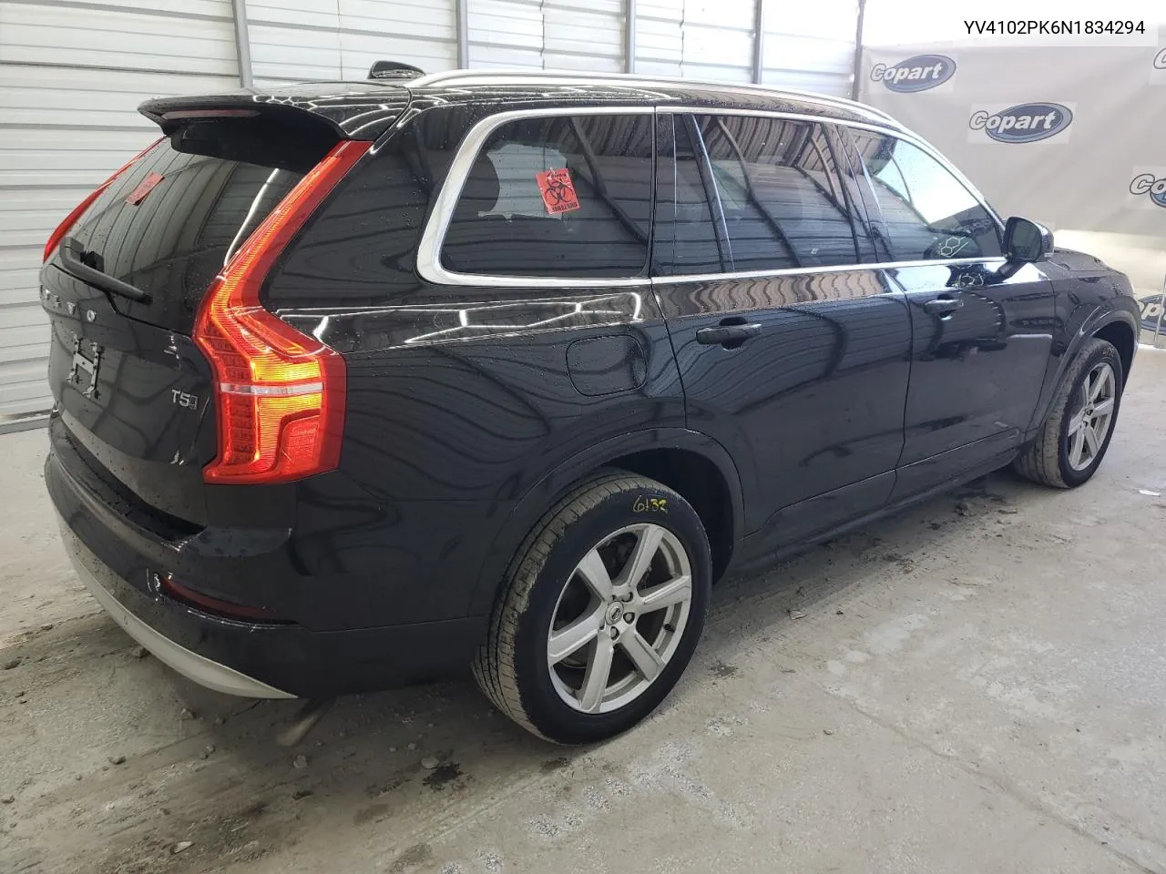 2022 Volvo Xc90 T5 Momentum VIN: YV4102PK6N1834294 Lot: 76528044