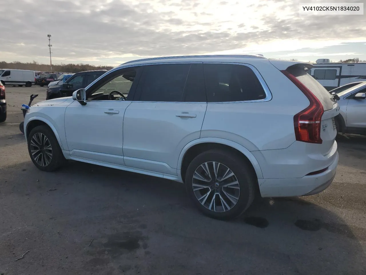 2022 Volvo Xc90 T5 Momentum VIN: YV4102CK5N1834020 Lot: 79379664