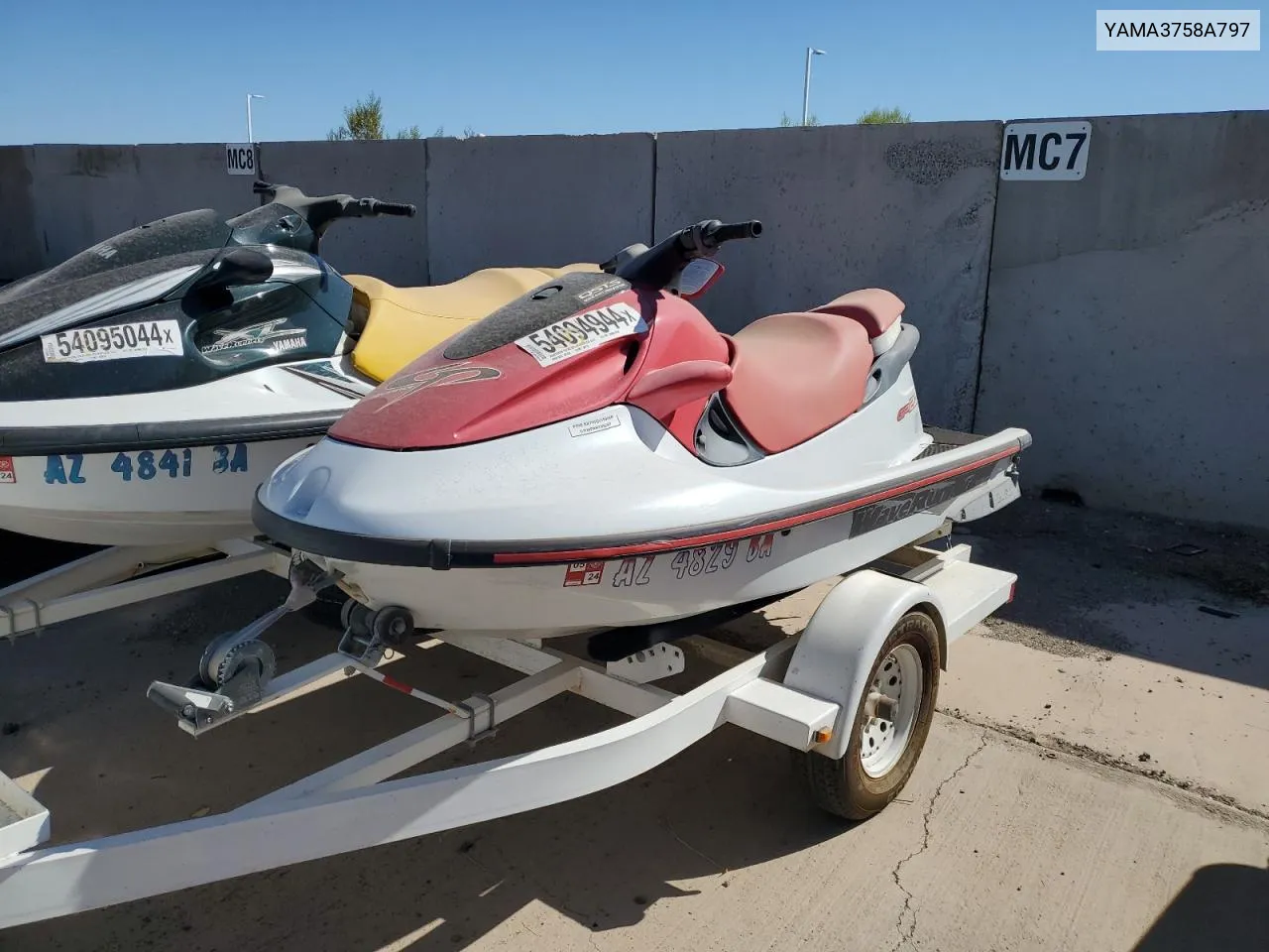 1997 Yamaha Jet Ski VIN: YAMA3758A797 Lot: 54095044