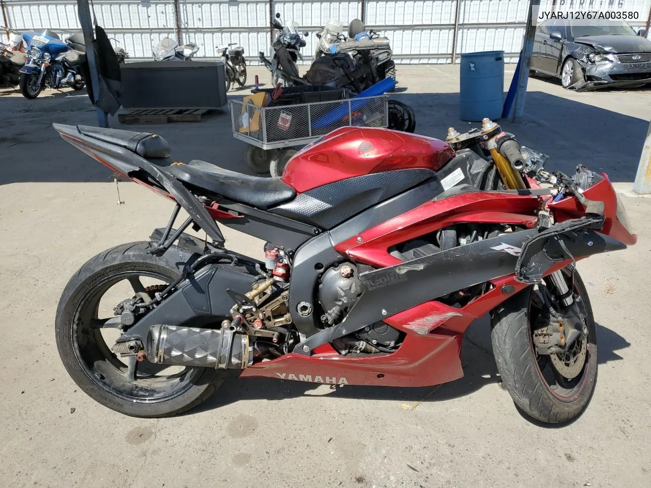 2007 Yamaha Yzfr6 L VIN: JYARJ12Y67A003580 Lot: 71063224