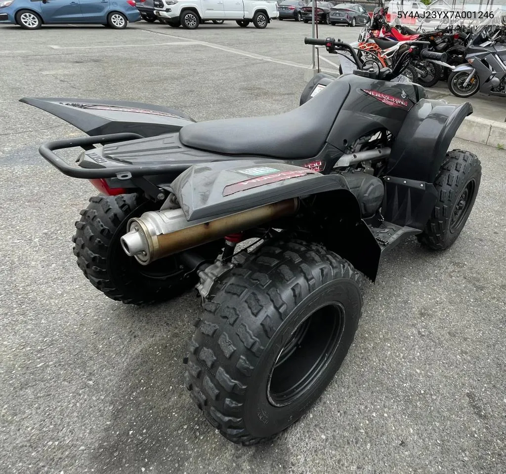 2007 Yamaha Yfm450 Fas VIN: 5Y4AJ23YX7A001246 Lot: 76422024