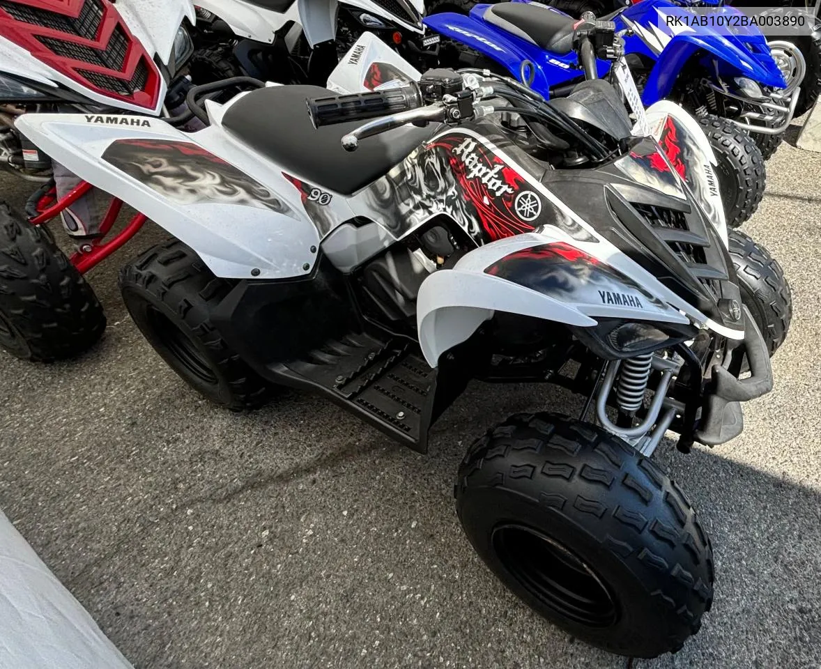 2011 Yamaha Yfm90 R VIN: RK1AB10Y2BA003890 Lot: 78333314