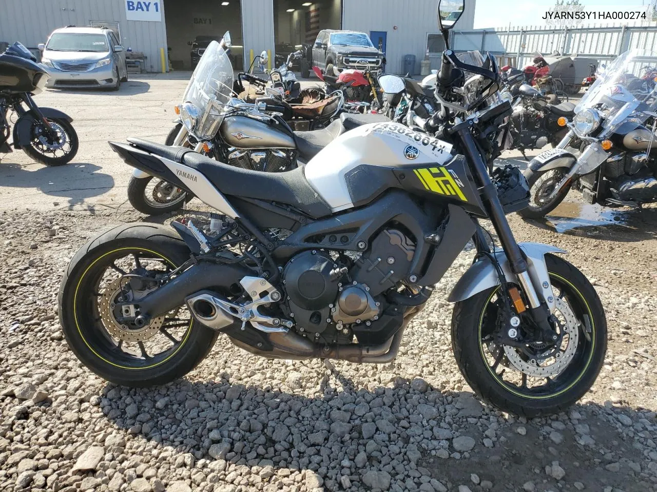 2017 Yamaha Fz09 C VIN: JYARN53Y1HA000274 Lot: 74382884