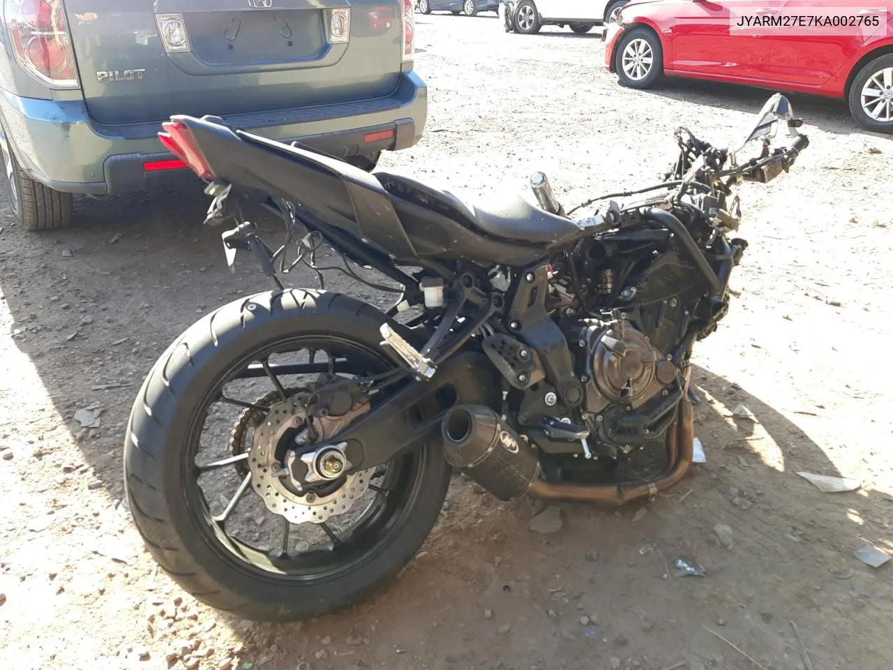 2019 Yamaha Mt07 VIN: JYARM27E7KA002765 Lot: 48651073