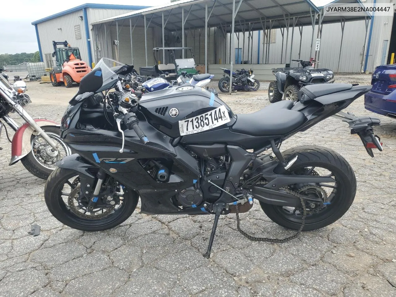 2022 Yamaha Yzfr7 VIN: JYARM38E2NA004447 Lot: 71385144