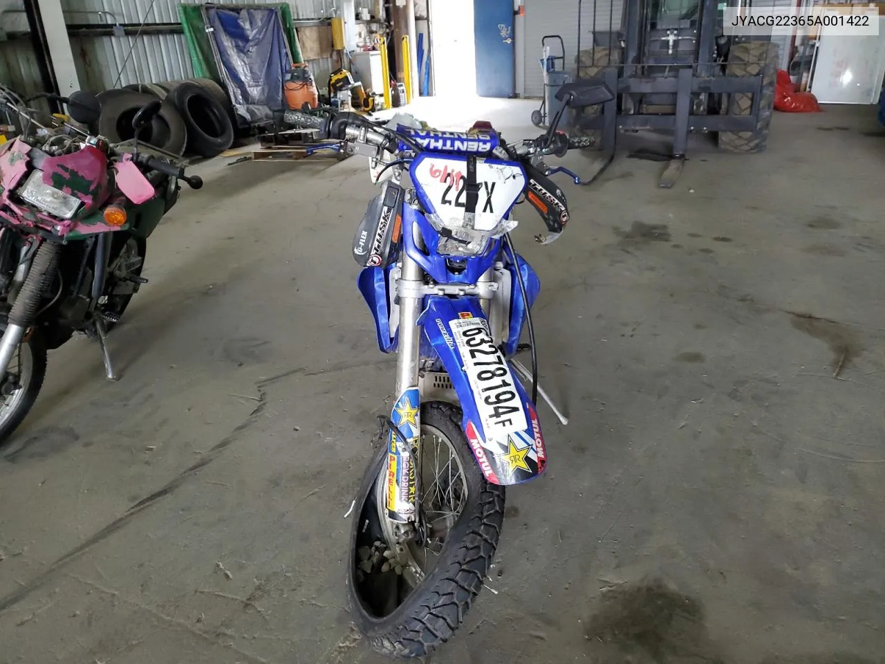 2005 Yamaha Wr250 F VIN: JYACG22365A001422 Lot: 63278194