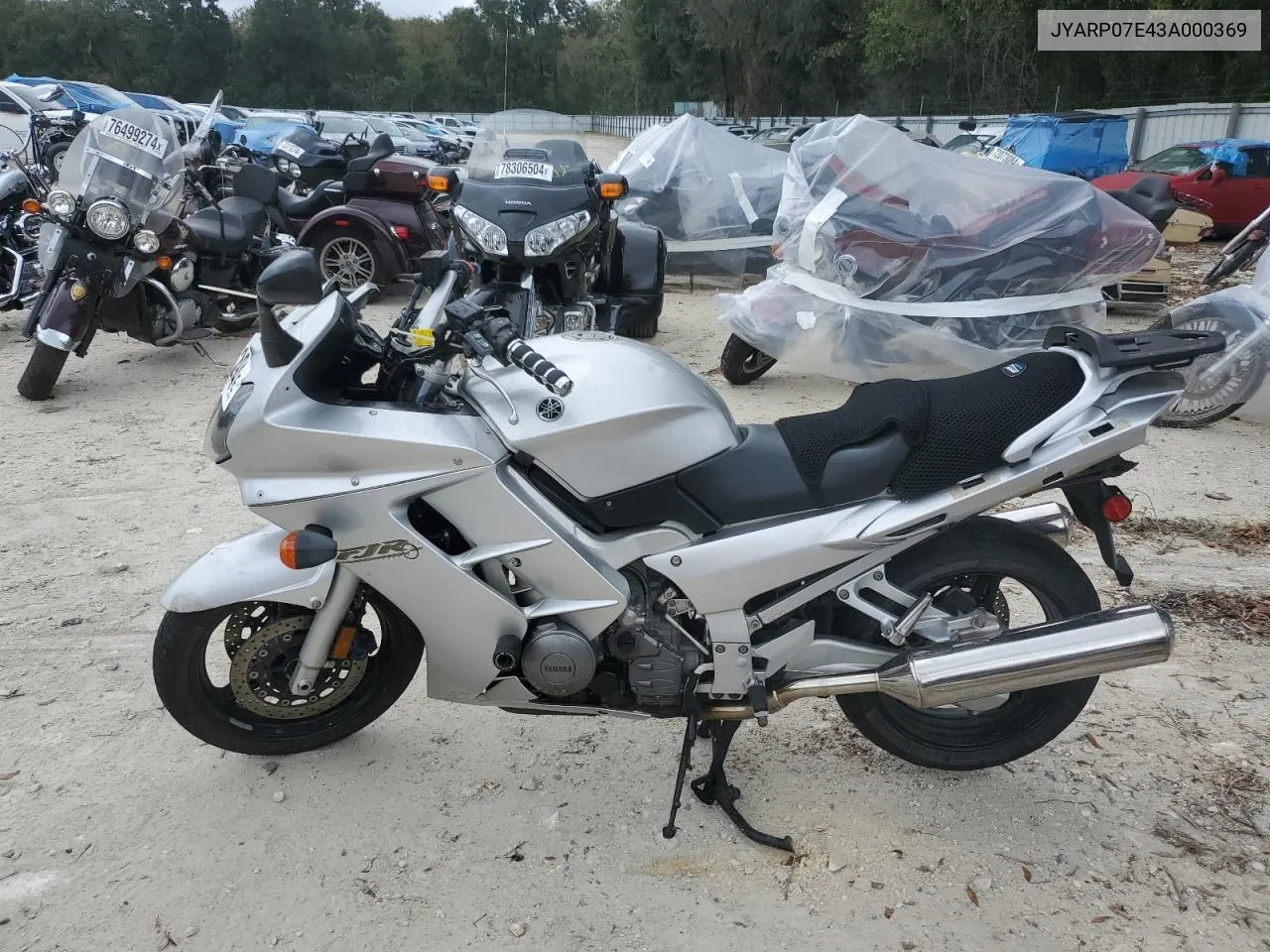 2003 Yamaha Fjr1300 VIN: JYARP07E43A000369 Lot: 78888294