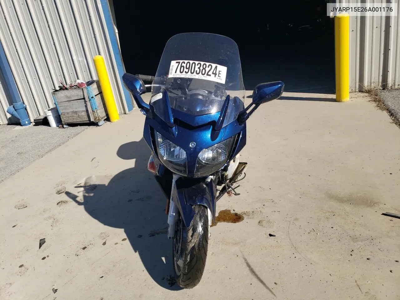 2006 Yamaha Fjr1300 VIN: JYARP15E26A001176 Lot: 76903824