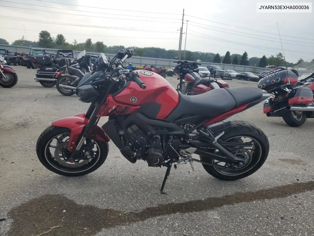 2017 Yamaha Fz09 VIN: JYARN53EXHA000036 Lot: 62675374