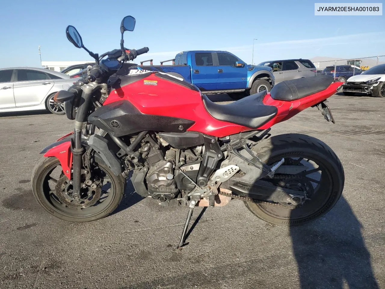 2017 Yamaha Fz07A VIN: JYARM20E5HA001083 Lot: 78069074