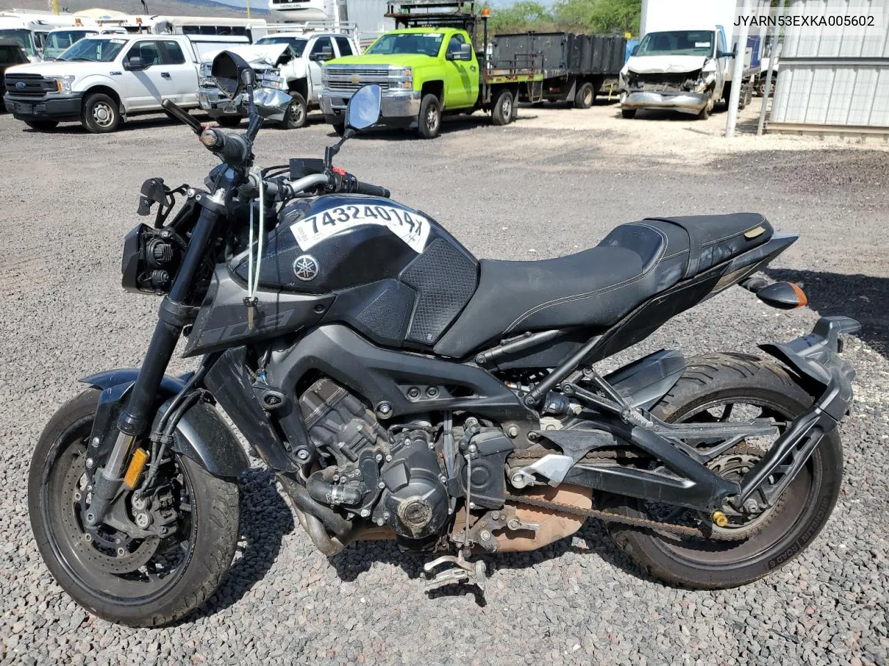 2019 Yamaha Mt09 VIN: JYARN53EXKA005602 Lot: 74324014