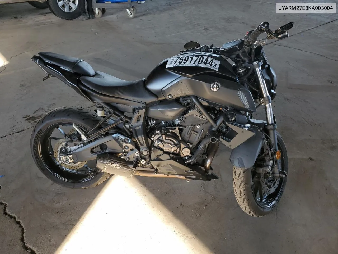 2019 Yamaha Mt07 VIN: JYARM27E8KA003004 Lot: 75917044