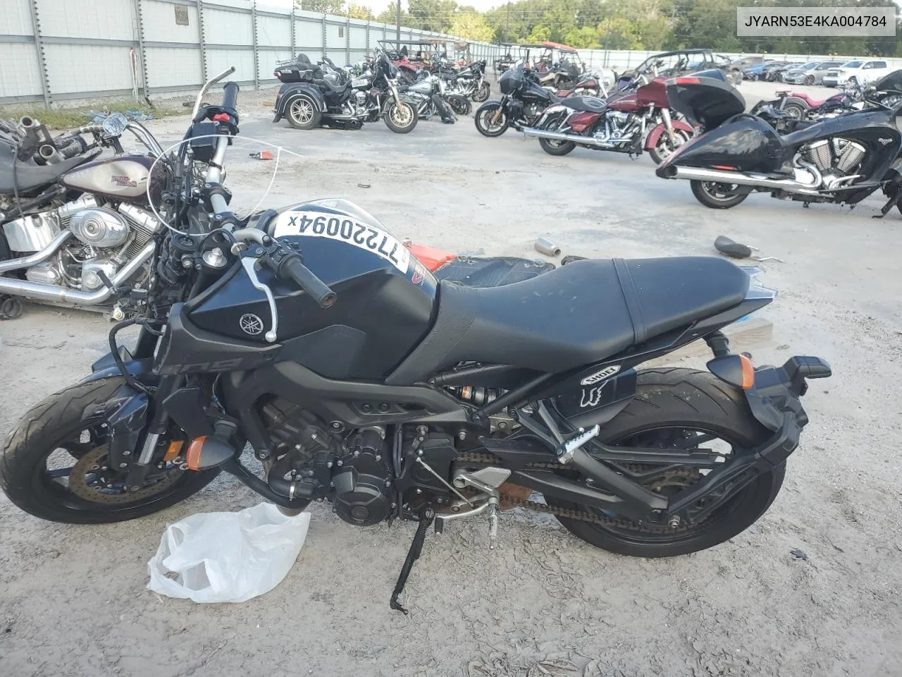 2019 Yamaha Mt09 VIN: JYARN53E4KA004784 Lot: 77220094