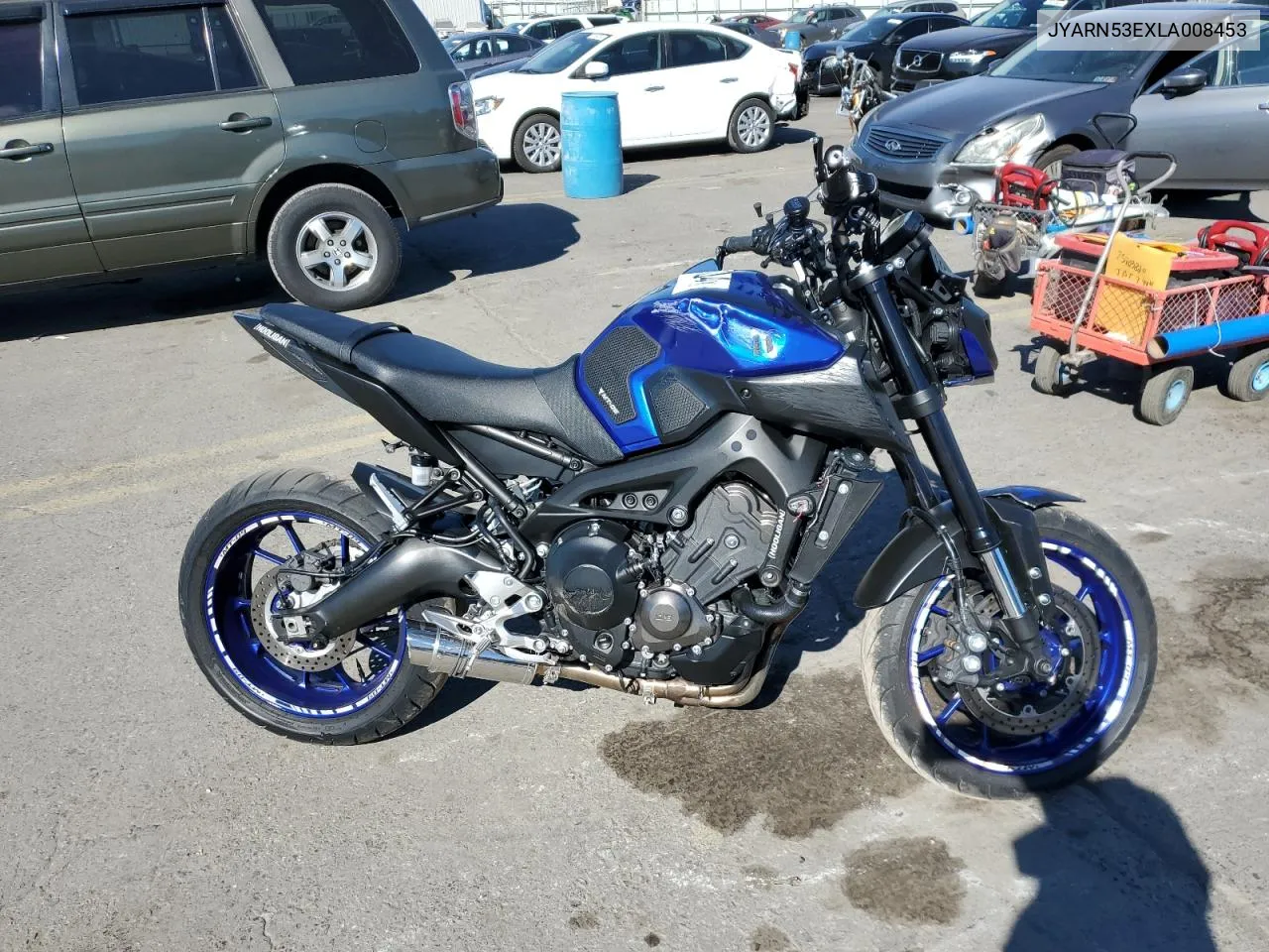 2020 Yamaha Mt09 VIN: JYARN53EXLA008453 Lot: 75285104